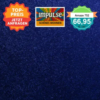 JAB Amaze – quadratische Draufsicht Velours-Teppichboden in fraise mit Preisaufdruck